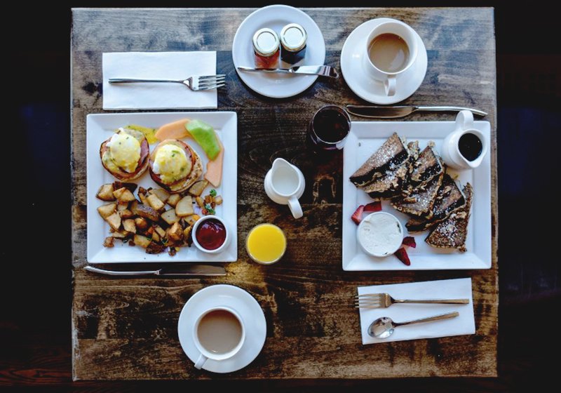 Breakfast spread at Emerald Lake Lodge