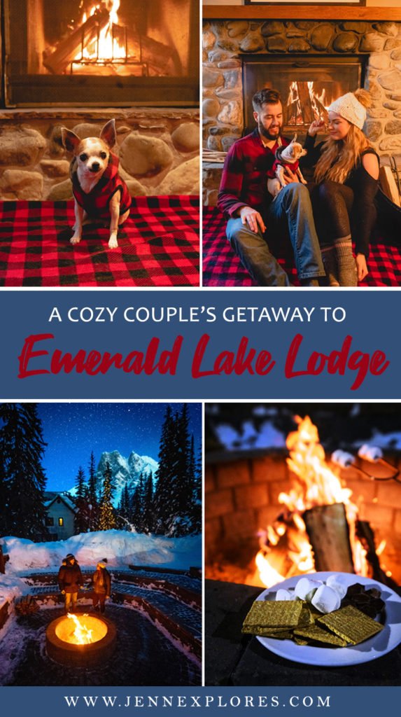 Emerald Lake Lodge in Yoho National Park is the perfection place for a cozy couple's getaway in a winter wonderland! www.jennexplores.com
