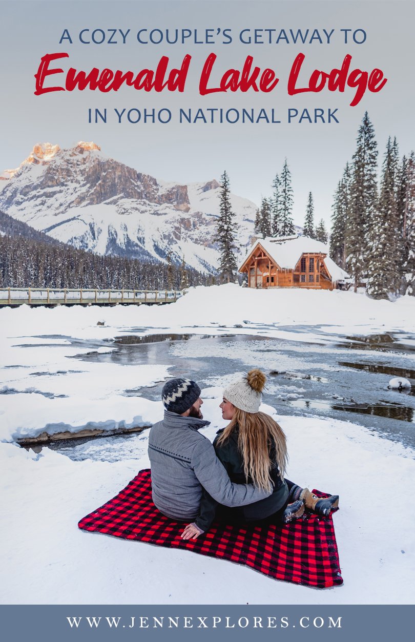 Emerald Lake Lodge in Yoho National Park is the perfection place for a cozy couple's getaway in a winter wonderland! www.jennexplores.com