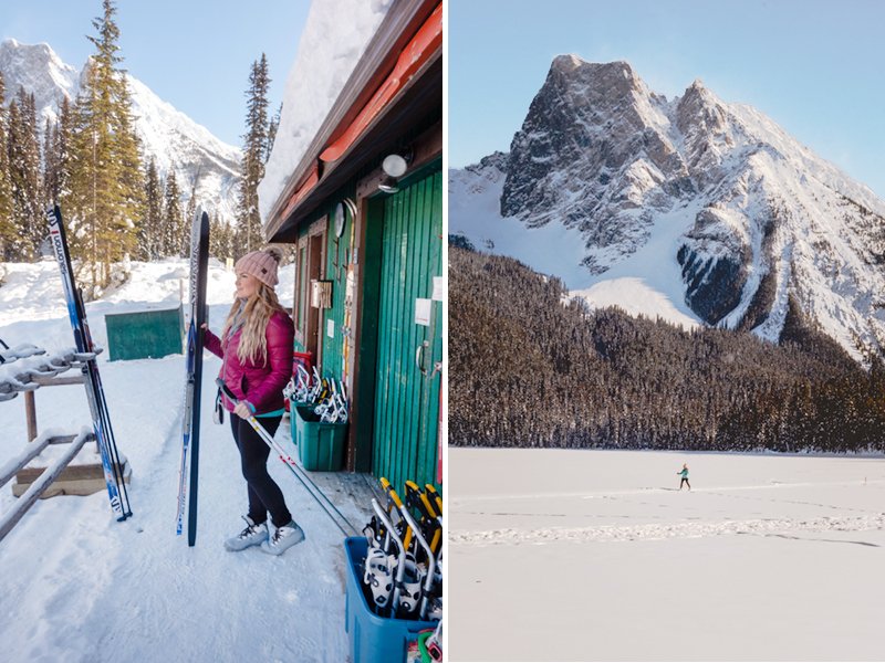 Cross-country skiing at Emerald Lake Lodge