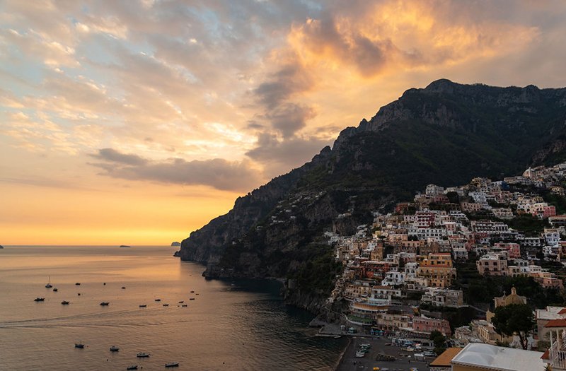 Sunset on the Amalfi Coast - Positano, Italy