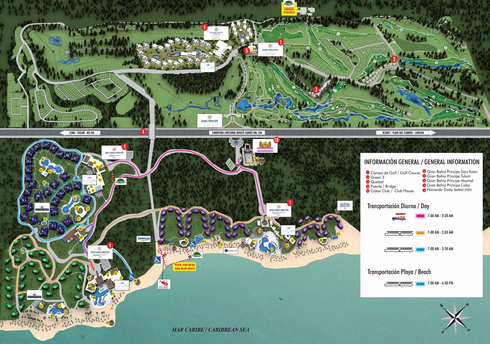 Gran Bahia Principe Resorts Map