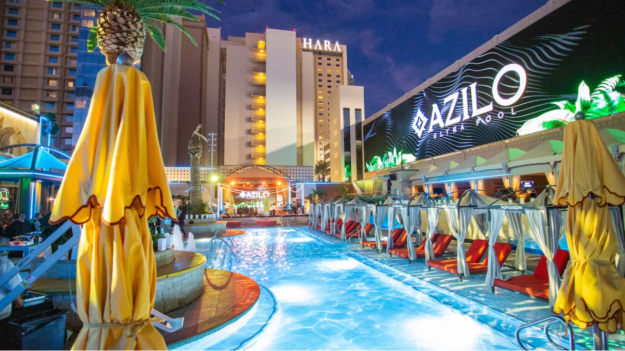 Sahara Las Vegas - las vegas hotels with heated pools in winter
